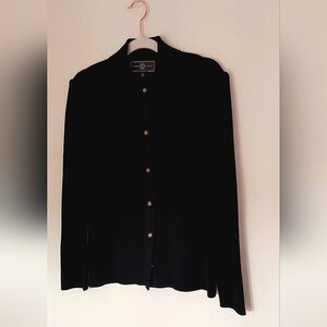 St. John Suede Knit Cardigan